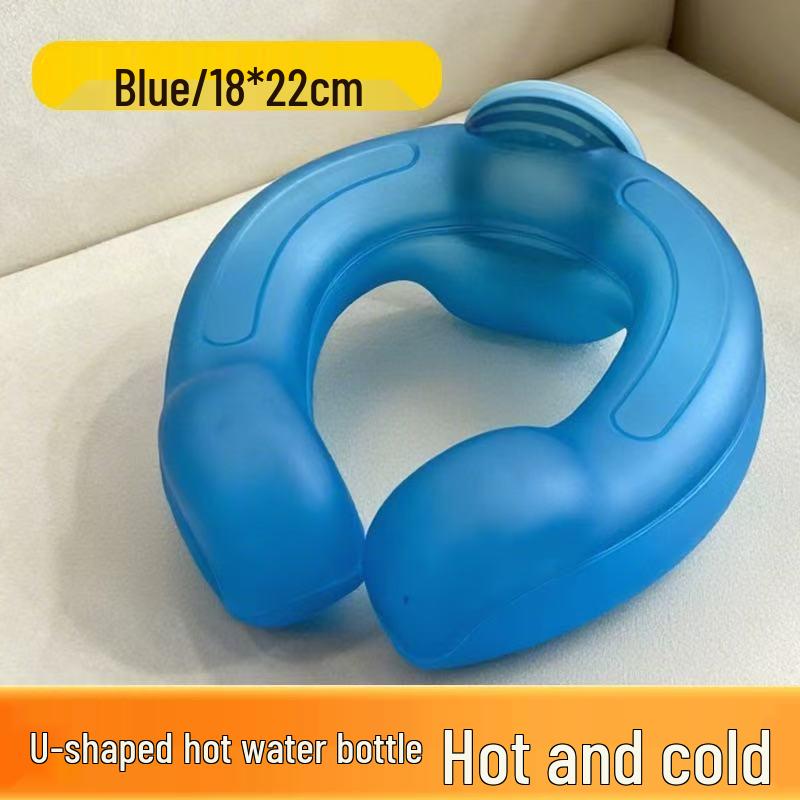 U-Shaped Dual-Use Hot & Cold Compress PVC Hot Water Bottle for Cervical Spine