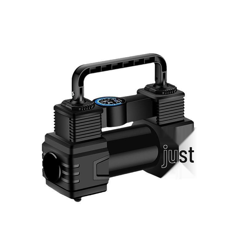 Portable 12V Dual Cylinder Car Tire Inflator with Light for Small Cars