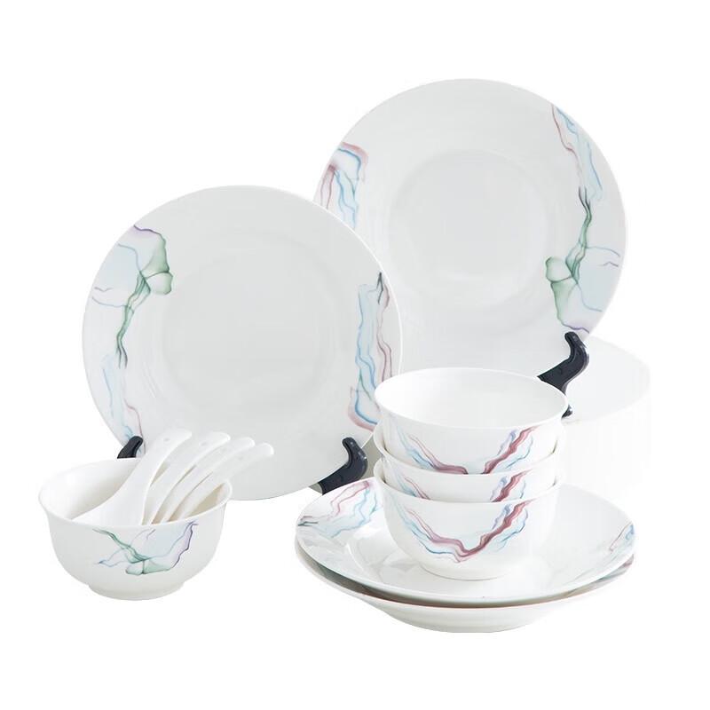 Vidu Water Rhyme Jiangnan 12-Piece Ceramic Dinnerware Set