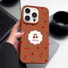 Cherry Pattern Leather Texture Plain Color Shell for iPhone 16 Pro 15 14 13 12 Pro Max 11 Soft Tpu Shockproof Matte Case Cover