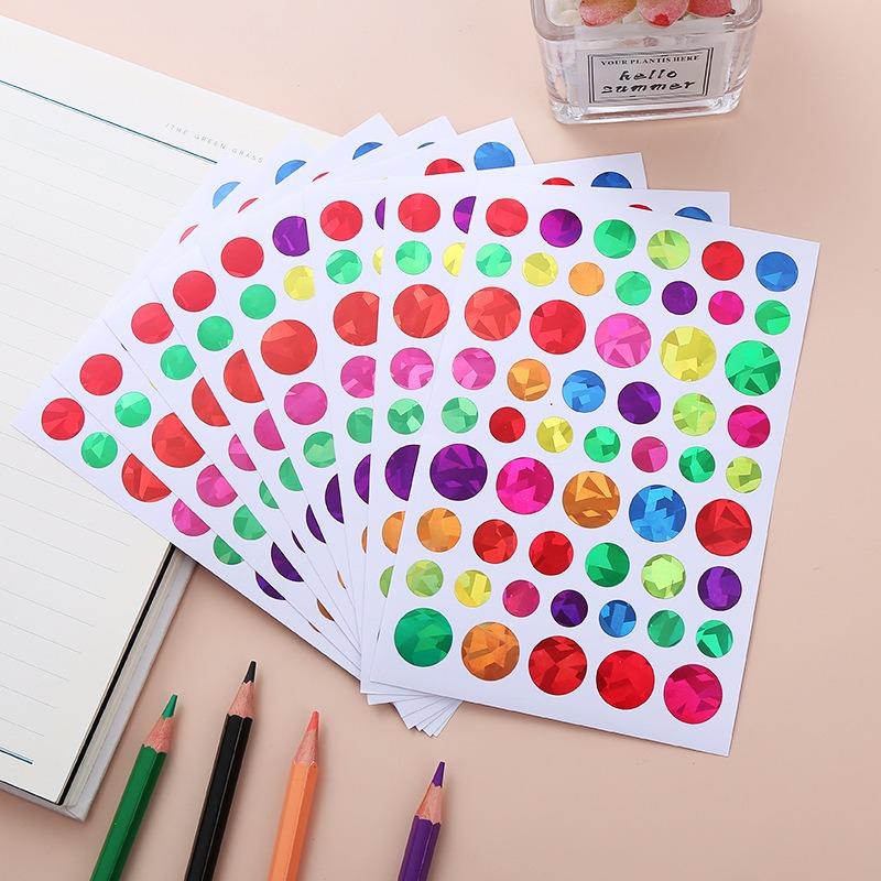 

10 листов лазерных наклеек DIY материал звезда сердце круг точка устойчивые к разрыву украшения вечеринка пиньята день рождения фестиваль подарок мальчик девочка ZYF