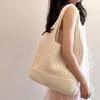 2025 New Women'S Bags Hand-Woven Bucket Bag Large Capacity Casual Lazy Style Hand-Held Tote Bag