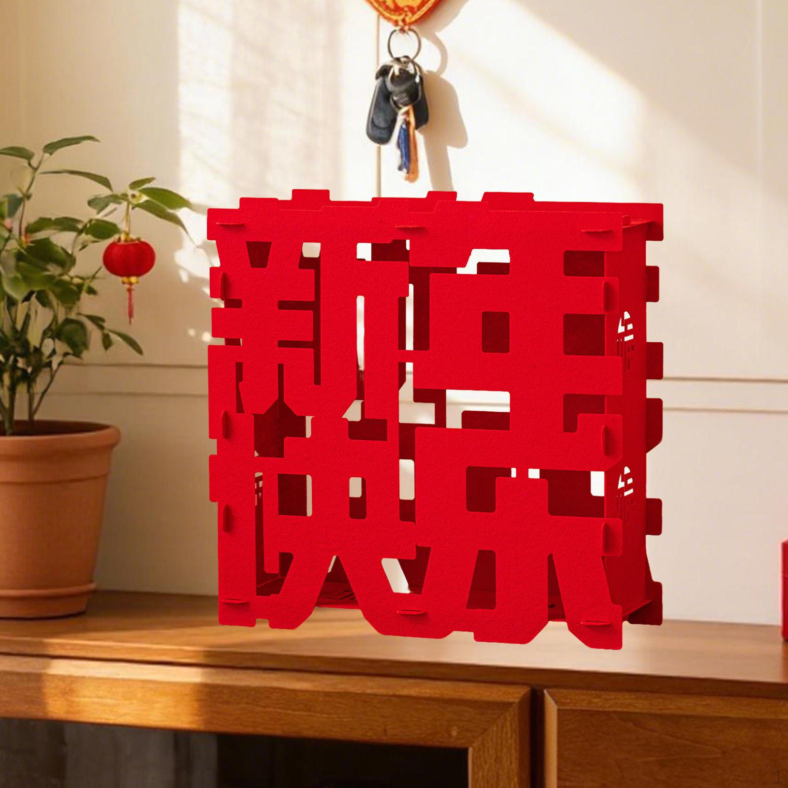 

Chinese Year Table Decoration Decor Gift Traditional Ornament for Housewarming Happy 38x12.5x38cm