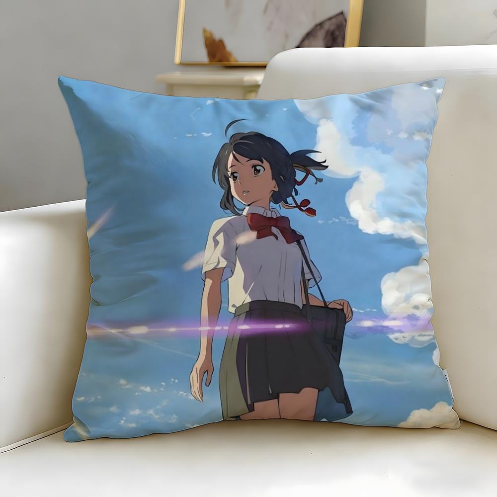 classic anime movie Your Name Cushion Cover Soft & Easy-Wash Pillow Case – Versatile for Couch, Bed, Travel and Office