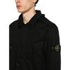 STONE ISLAND Compass Badge Detachable Hood Single-Breasted Long Sleeve Jacket Men Jacket Black 801543634-V0029