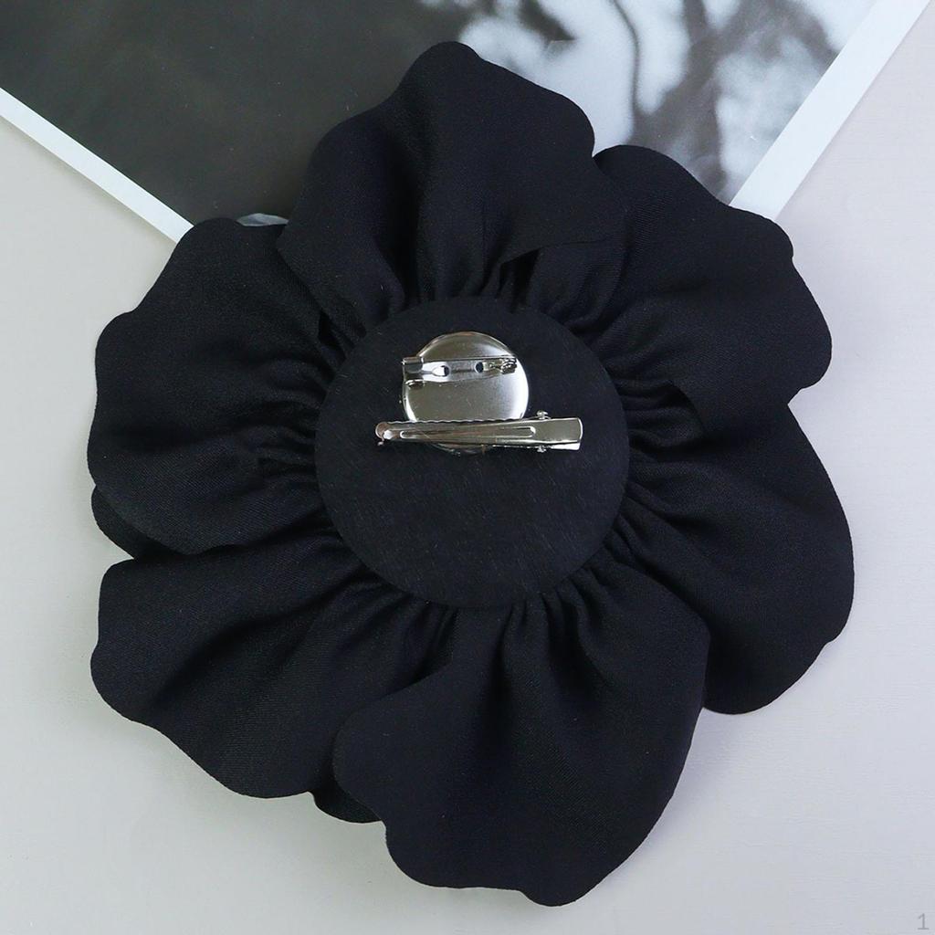 Flower Brooch Pin Boutonniere Classic Diameter 20cm with Clip Decorative Corsage Lapel for
