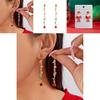 Christmas Earrings Female With Colorful Zirconia Sparkle For Holiday Celebrations