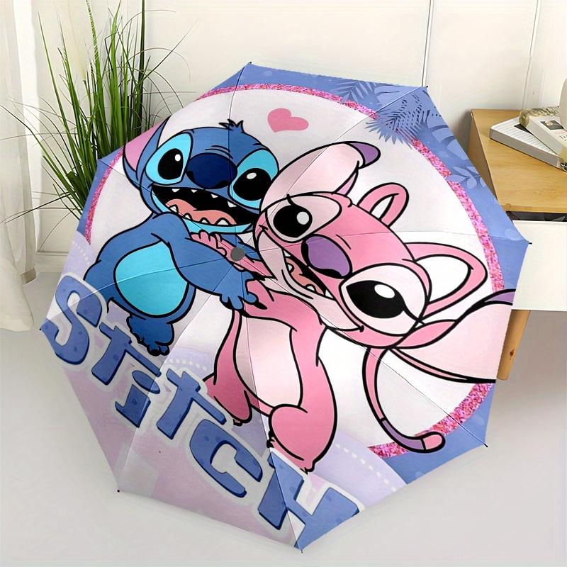 

1pc Stitch,Lilo Automatic Folding Umbrella: Compact 8-Bone Design Cartoon Outdoor Travel Companion, Business Umbrella, Christmas Valentine s