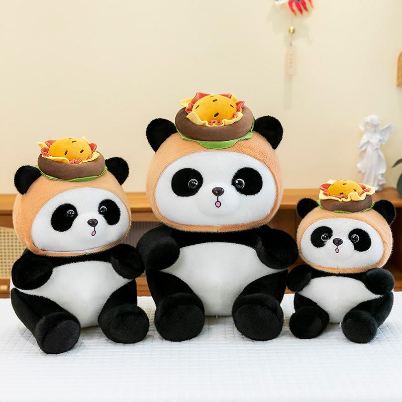 

Giant Panda Hamburger Plush Toy – Cute Travel Souvenir & Children s Sleep Companion Doll 30cm [0.36kg]