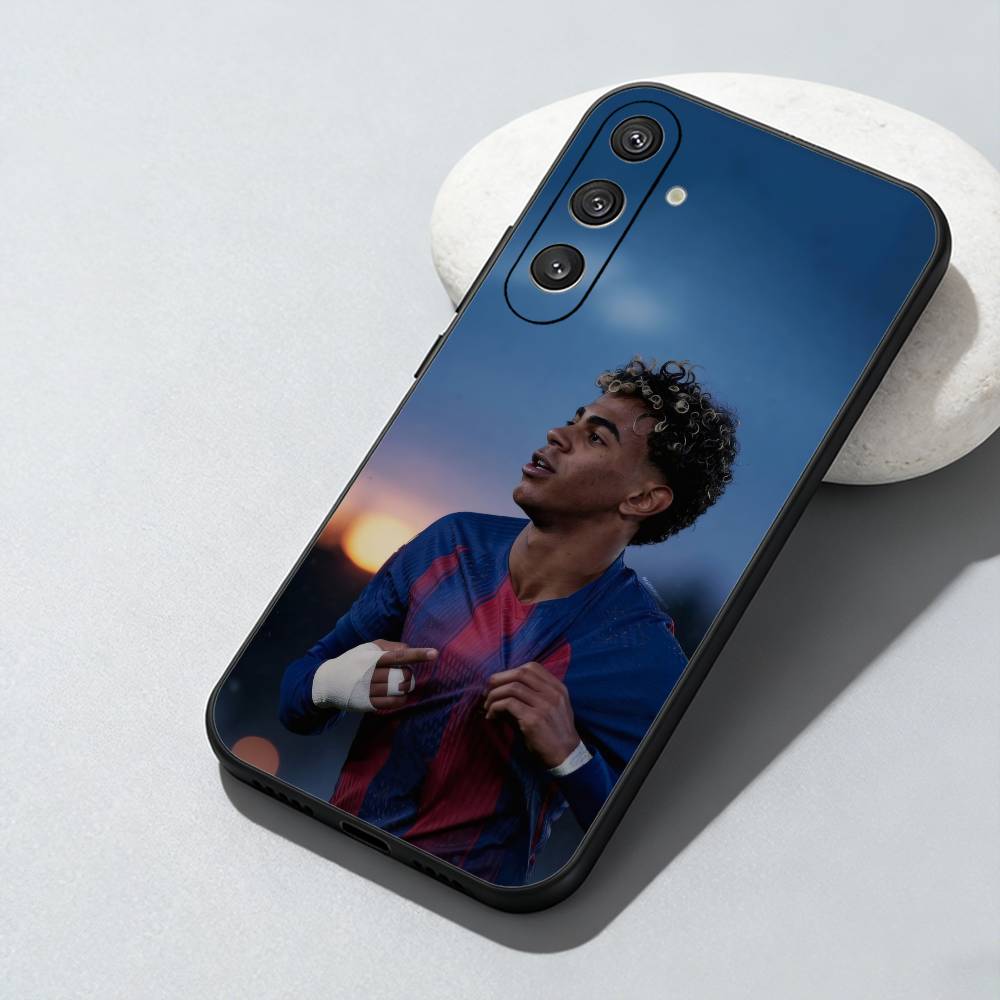 Custodia per Telefono LY19 L-Lamine Football Giocatore Yamal Per Samsung Galaxy A73,A72,A71,A70,A52,A51 Altri Copertura Morbida Nera