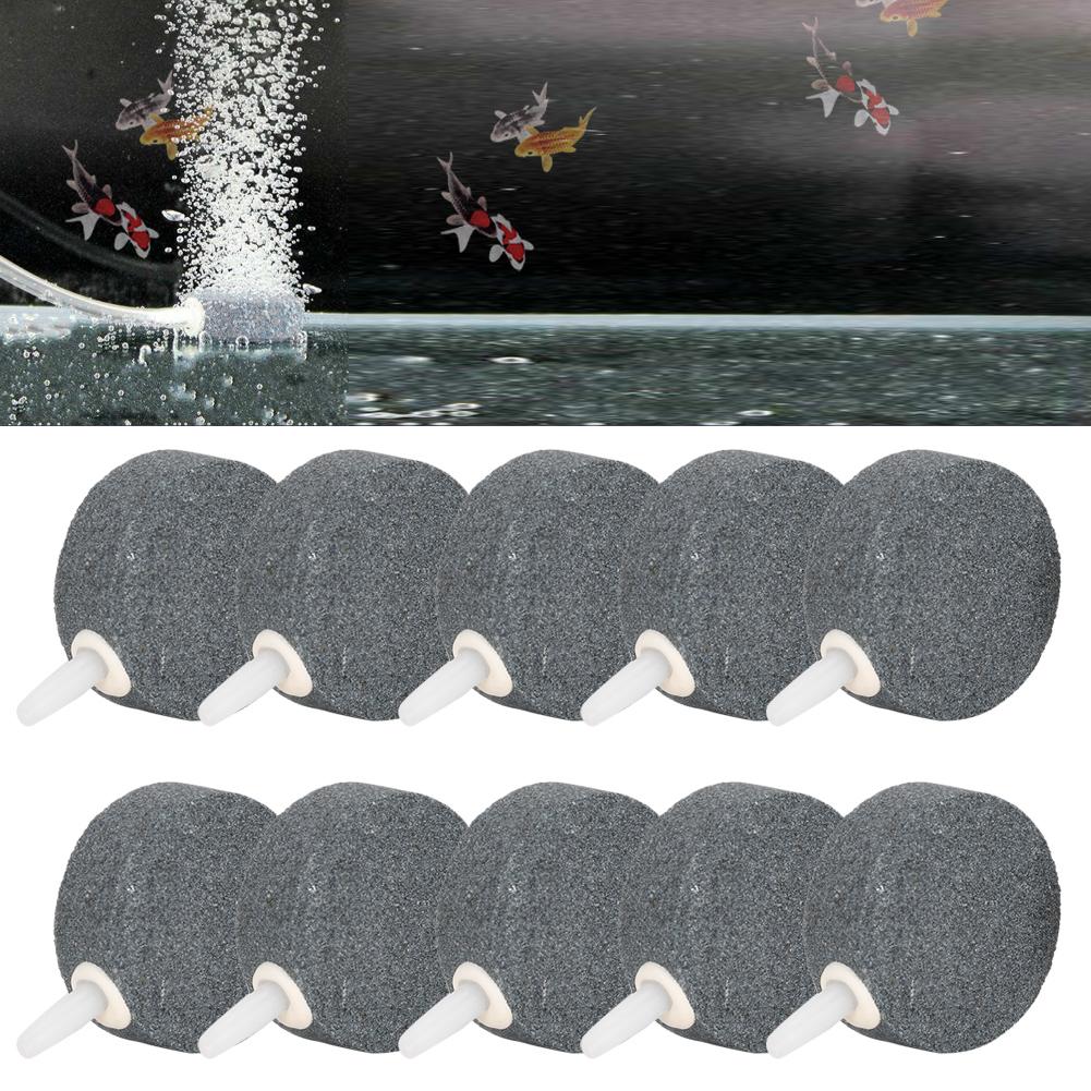 10pcs Fish Tank Air Bubble Stone Aerator Pond Pump Disk Aquarium Pump Hydroponic Oxygen Plate