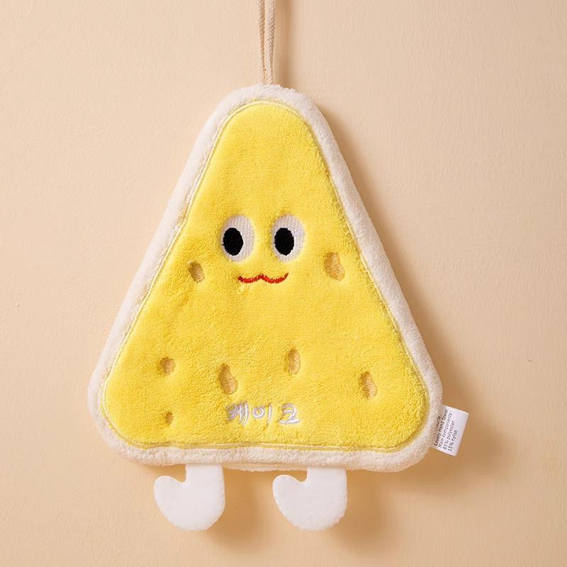 Cute Cartoon Hanging Hand Towel - Thickened Bathroom & Kitchen Washcloth