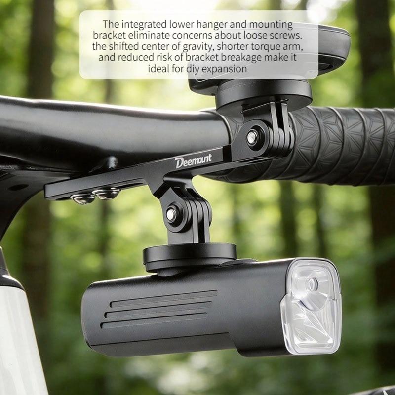 Bicycle stem extension bracket compatible with GOPRO dual-head lifting bracket,suitable for Garmin,Bryton,and Wahoo code tables