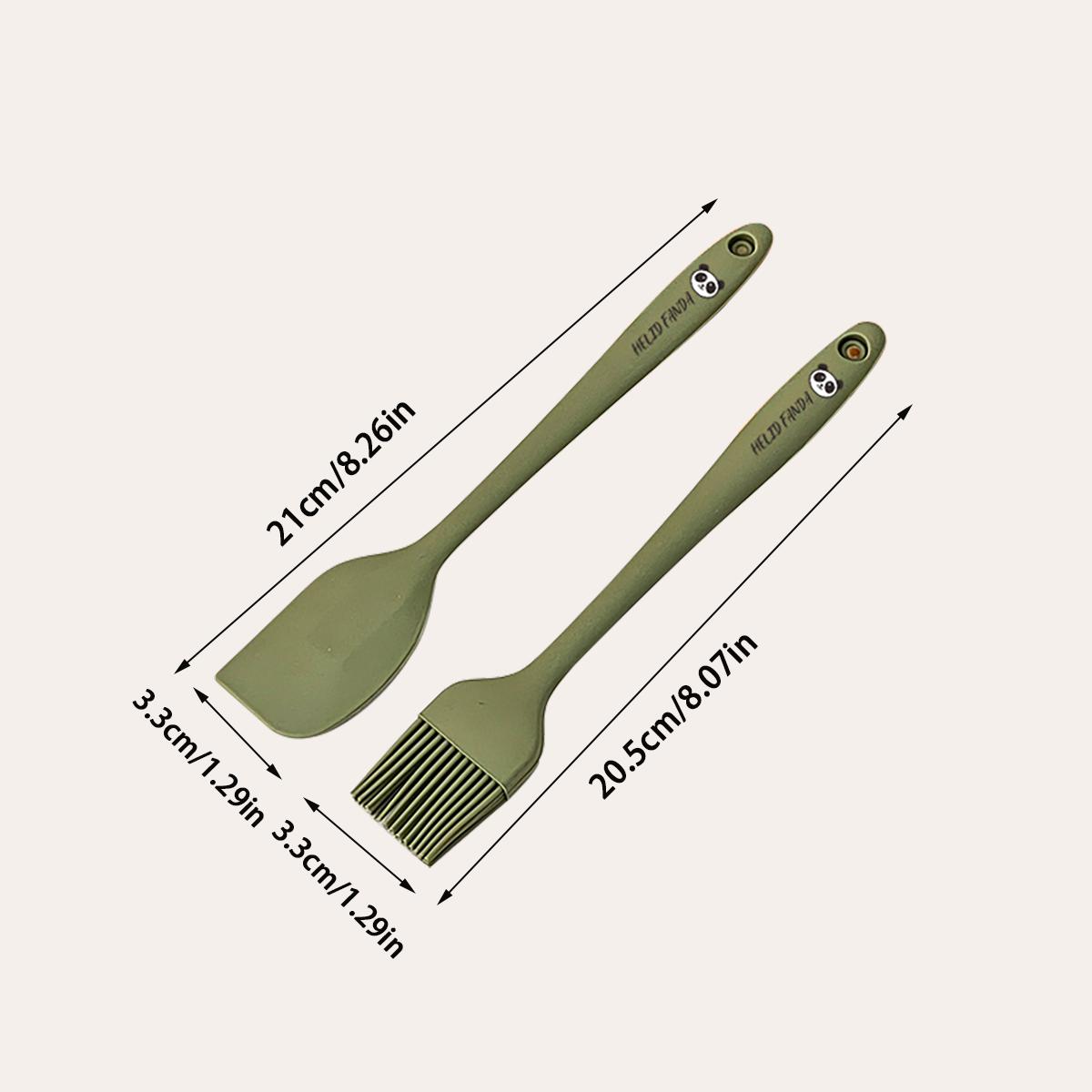 

WORTHBUY 2 шт./набор Силиконовый скребок и набор кистей для масла Жаростойкий шпатель для крема для торта Кисть для соуса для барбекю Кухонный инструмент для выпечки
