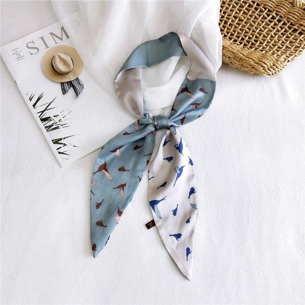 Nuova sciarpa tinta unita per le donne in primavera e autunno versatile cinturino da polso a nastro fascia decorazione alla moda protezione del collo per studenti piccola sciarpa
