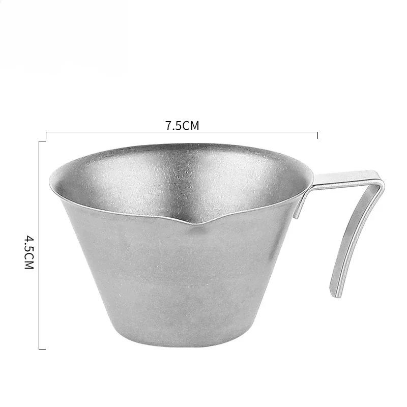 1 pièce Tasse à mesurer à café en acier inoxydable pour aliments, Tasse d'extraction pour expresso avec graduation, Accessoires pour expresso Accessoires de café