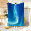 Dreamy Aurora Boreal Throw Lightweight  Flannel Blanket Soft Skin-Friendly For Summer Cooling