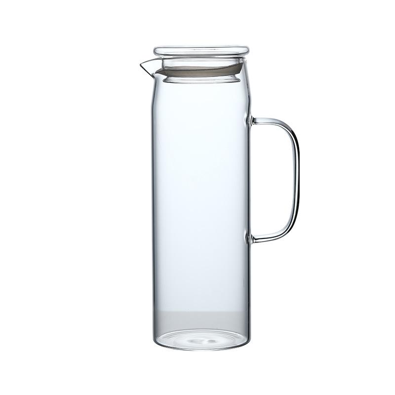 Nordic Large-Capacity Borosilicate Glass Water Bottle with Handle