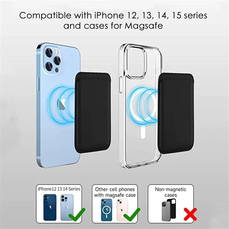 Magnetic Leather Wallet Card Holder Macsafe Phone Stand for Magsafe IPhone 15 14 13 Pro Max Mac Safe Support Telephone Bracket