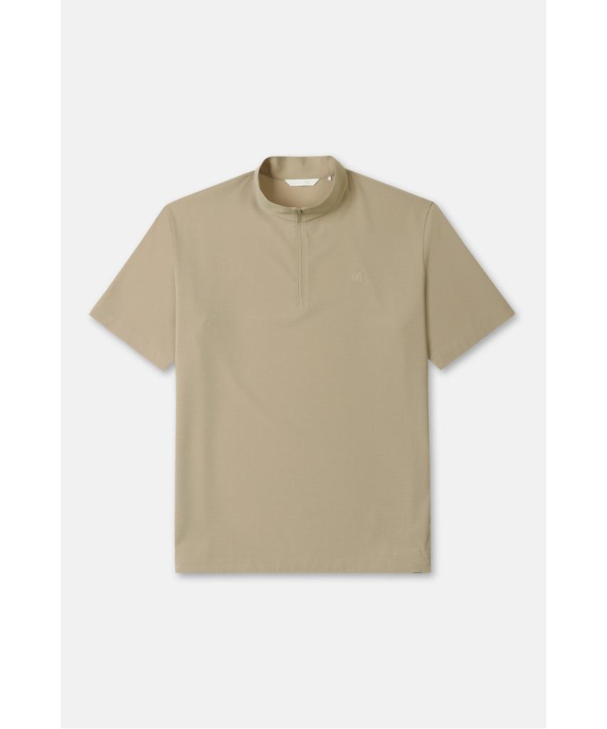 Koolongseupocheu Men'S Air Dot Zip-Up Short Sleeve T-Shirt Jwtcm26261Bei
