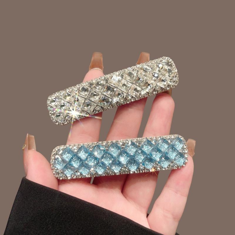 1/2Pcs Light Luxury  Hairpin Versatile Temperament Shining Zircon Side Clip Bangs Clip  Hair Accessories Gifts