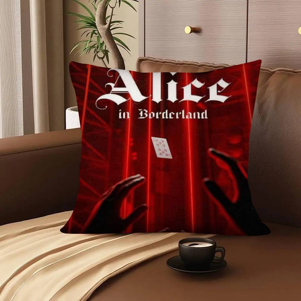 1Pc Alice In Borderland Pillow Case Fashion Square Pillowcase Bedroom Sofa Room Ins Decoration Leisure