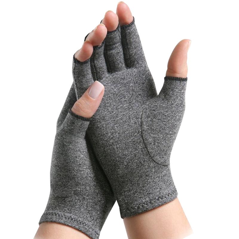 Gants d'arthrite de Compression demi-doigt de qualité supérieure pour hommes, soulagement de la douleur, gants de Compression de pression, mitaines de cyclisme fines et respirantes