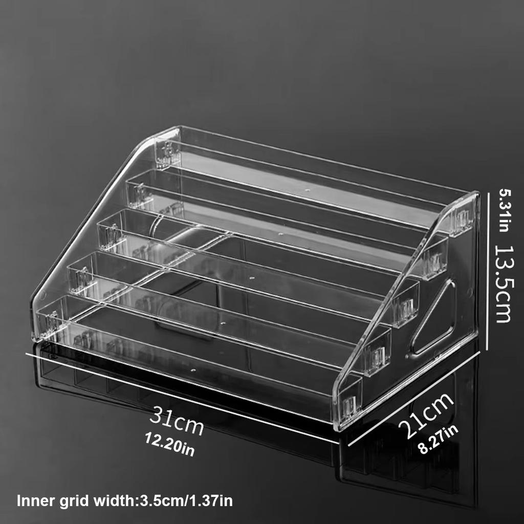 1pc multi-layer acrylic buckle nail polish display rack transparent ladder type sorting rack quick installation cosmetics rack
