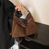 Solid Color Hobo Bag Fashion Tote Bag Trendy Ladies Crossbody Bag  Autumn and Winter