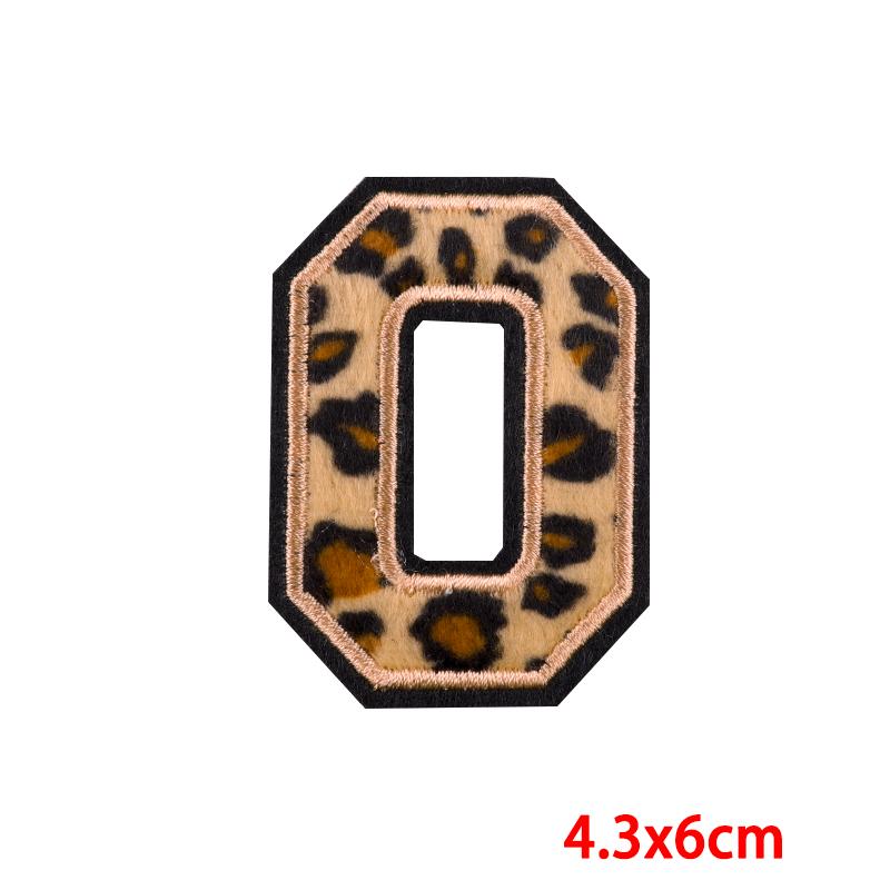 Leopard Print Letters Patch Iron On Patches For Clothing DIY Brand Name Patches On Clothes Fusible Patch For Clothes Stickers