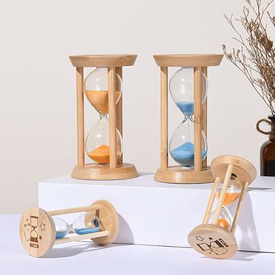 1 Stück 3/5/10/15/30 Minuten Holz-Sanduhr Timer Haus Wohnzimmer Schreibtisch Dekoration Kinder Geburtstagsgeschenk Tragbare Sanduhr