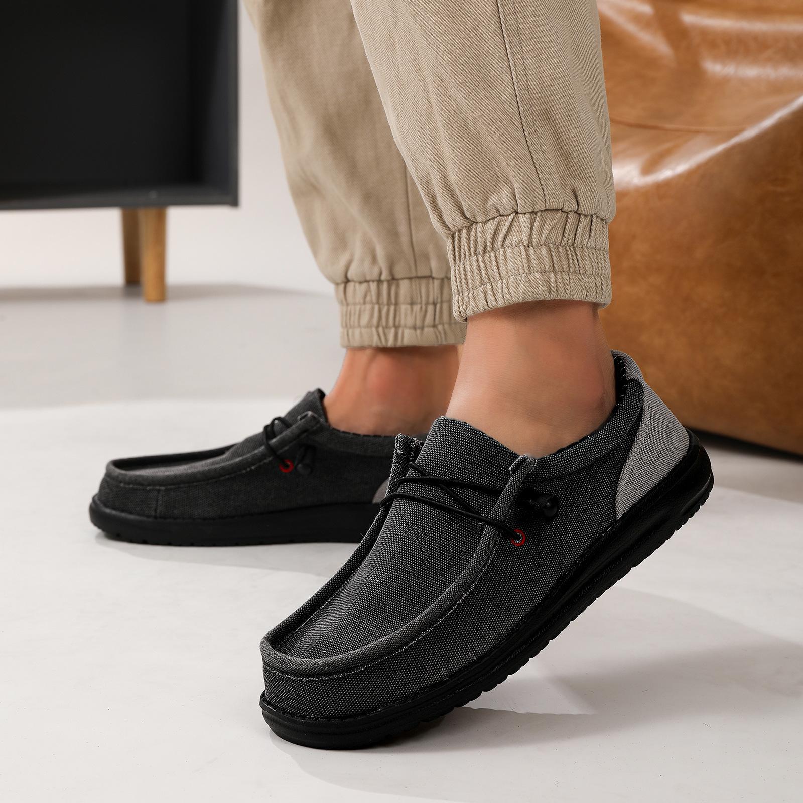 

New Four Seasons Couple Canvas Shoes Large Size Wide Loafers 48 помаранчевий