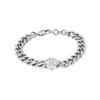 Solid Color Logo Design Stainless Steel Bracelet Men Bracelets Silver EGS3132040