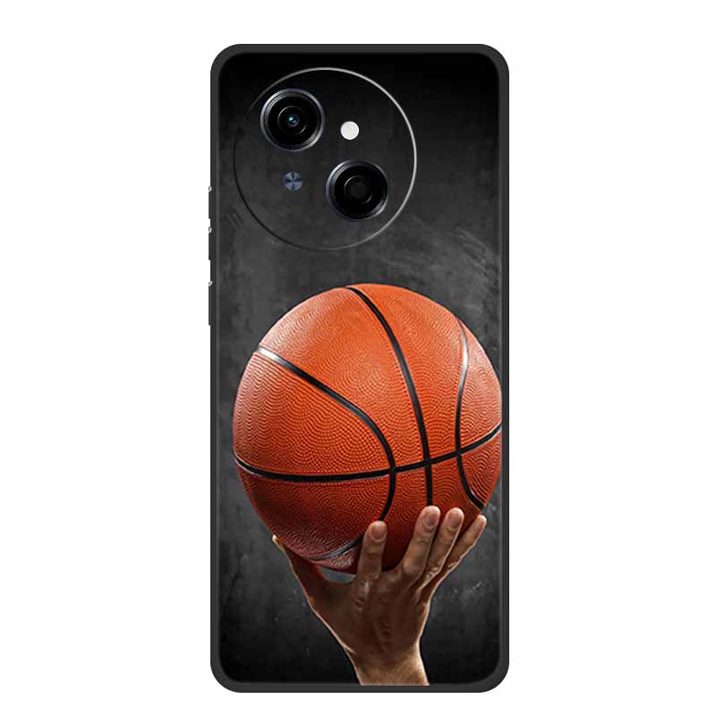 For Tecno Spark 40C Phone Case 6.67" Fashion Photos Black Silicone Soft TPU Case For Tecno Spark 40C Back Cover Cases 40 C Coque