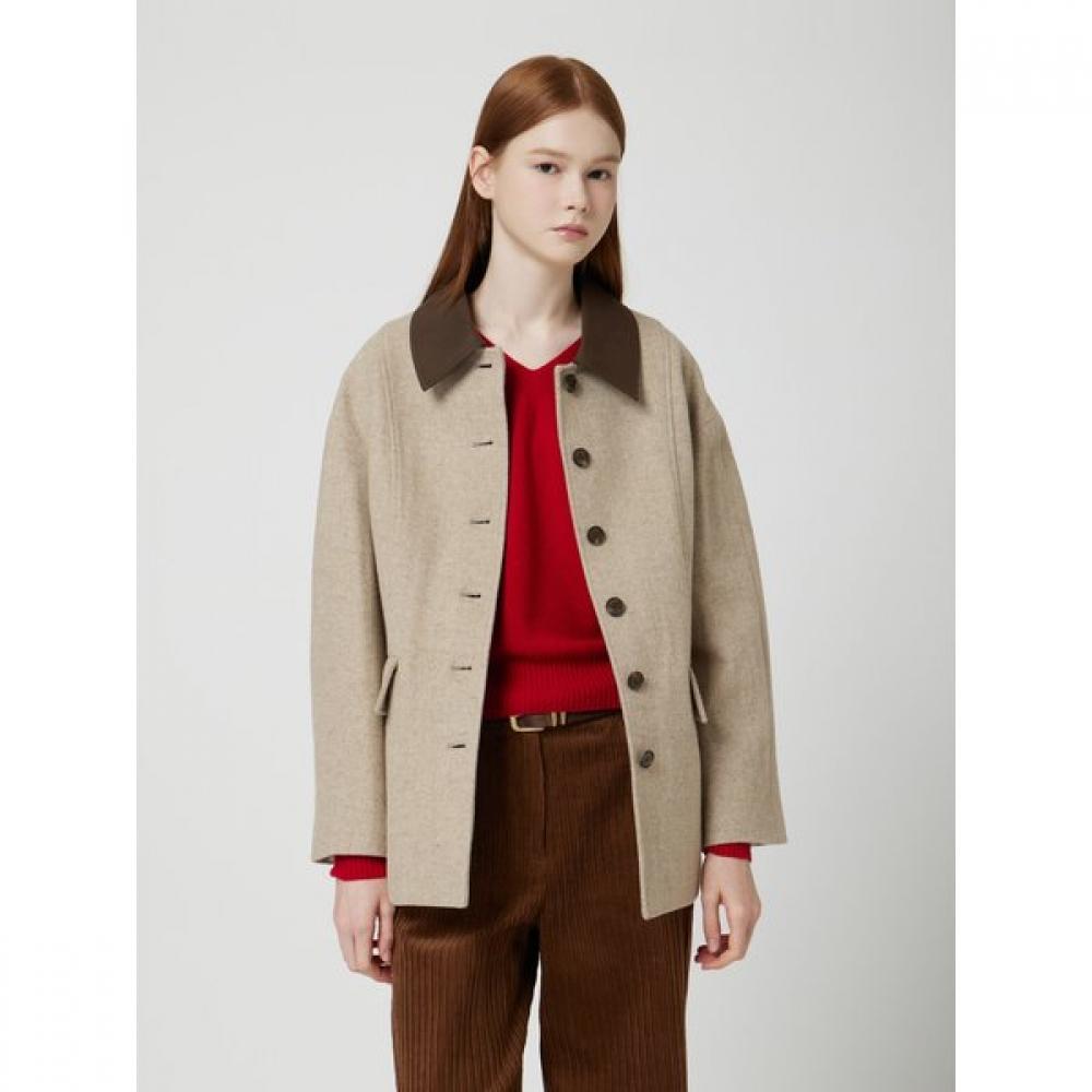 Cc Collect Herringbone Hourglass Jacket C254msf036 beige/55