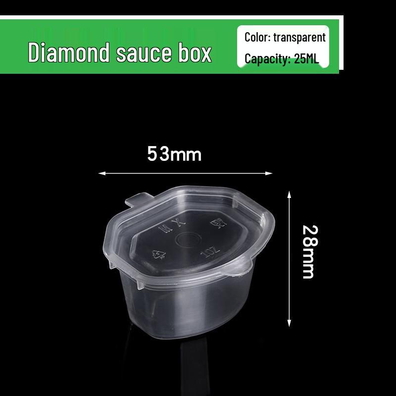 Churong Disposable Sauce Cups with Hinged Lids