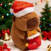 2025 Christmas Capybara Stuffed Animal Soft Plush Toy, Holiday Decor For Car Bedroom Sofa Living Room, Toddler Kids