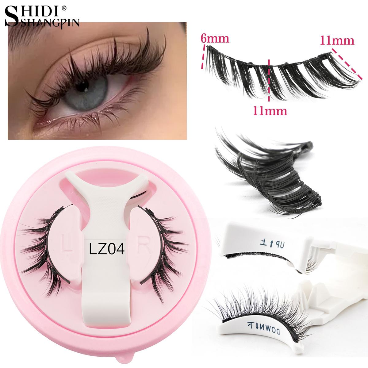1 Paar Magnetische Wimpers Handgemaakt Pluizig Nep Nerts Wimpers Herbruikbaar Natuurlijke Nep Wimpers en Magnetisch Pincet Set Make-up black
