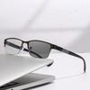 Blue Light Glasses Photochromic Sun Eyewear Half-frame Business Multifocal Presbyopia Glasses Diopter To +4.0 Eyeglasses for Men