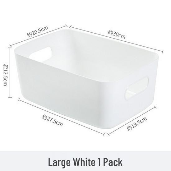 Large Capacity Portable Plastic Storage Box for Cosmetics and Snacks
