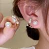 Korea Dongdaemun Tulip Pearl Flower Earrings - Luxury Cat Studs for 2025