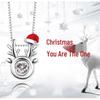 Lively Antler Necklace with Dancing Heart - S925 Sterling Silver Clavicle Chain Christmas Gift for Women