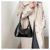 Women Retro Casual Shoulder Bags Glossy Solid PU Leather Shopper Bag Fashion Female Handbags