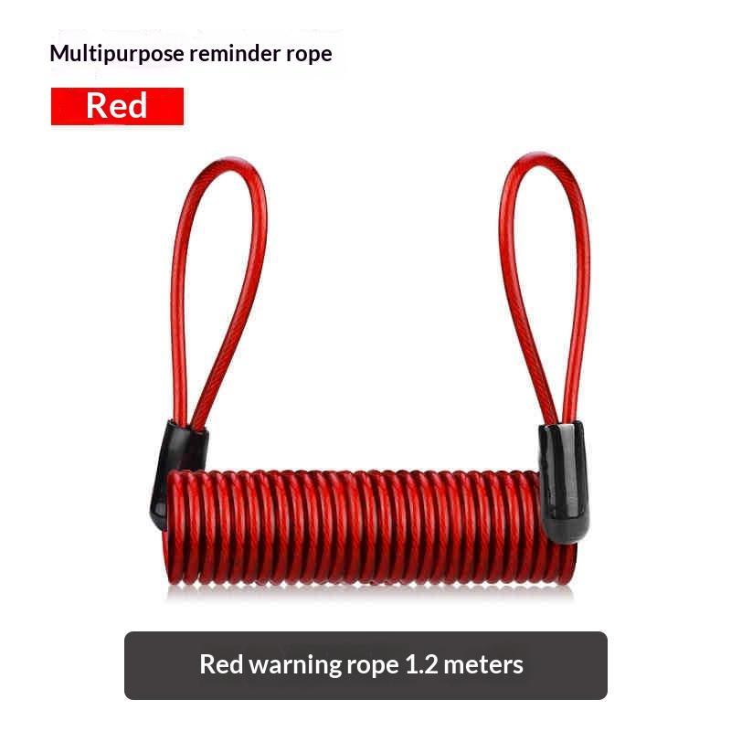 Bicycle Spring Cable Lock Anti-Theft Alarm Security Lock 1PC Durable Cut Proof for Scooters E-Bikes Public Parking