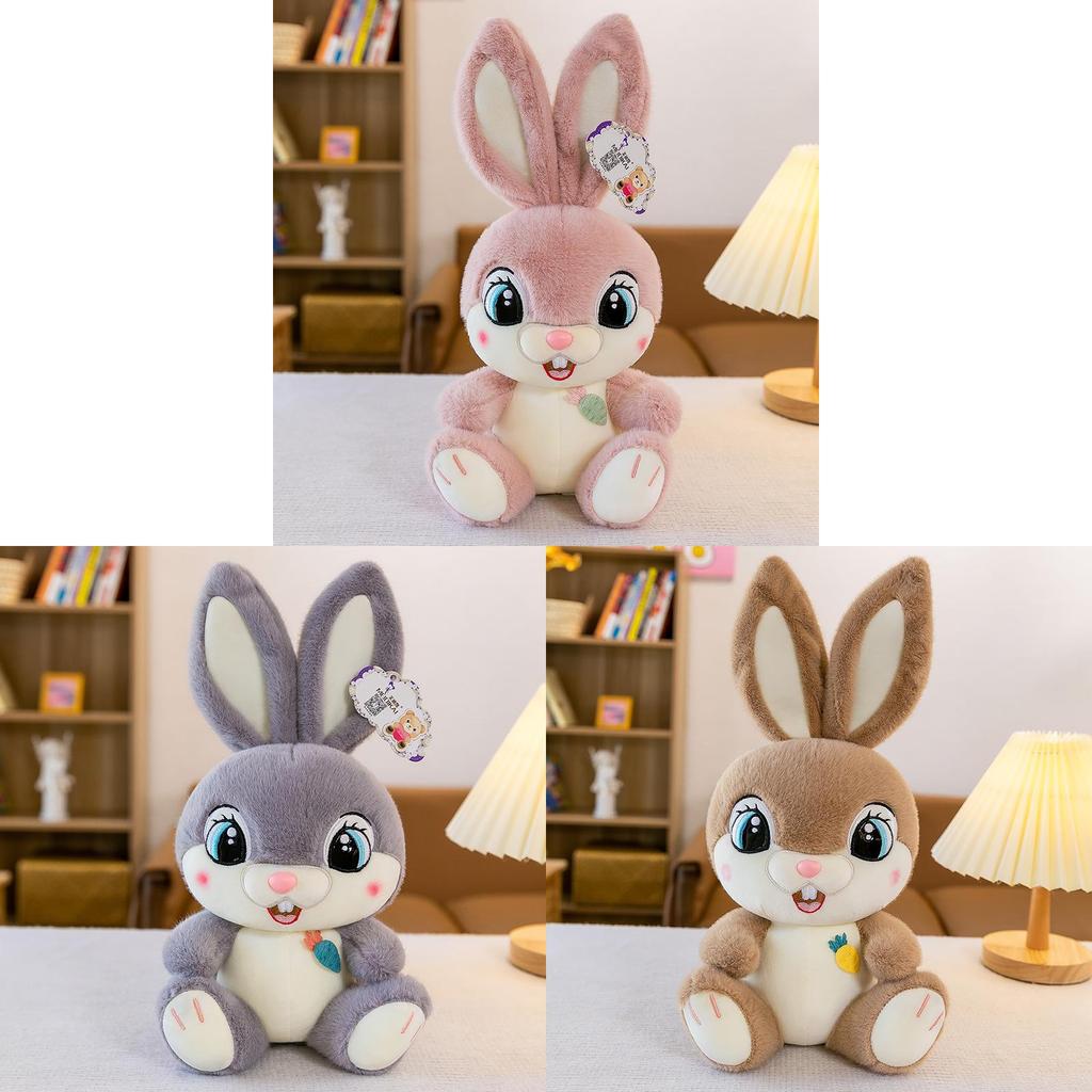 Plush Bunny Toy With Large Eyes And Long Ears For Kids Playroom And Comfort