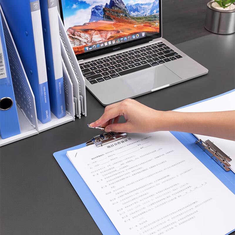 Deli 5302AS A4 Metal Double Clip File Folder
