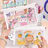Transparent Cartoon Pencil Case: Large Capacity, Korean Style, for Junior/Senior High School Students, Triangle Makeup Bag
