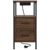 Nightstand Set 2 pcs Brown Oak Look 30 x 48 x 61 cm