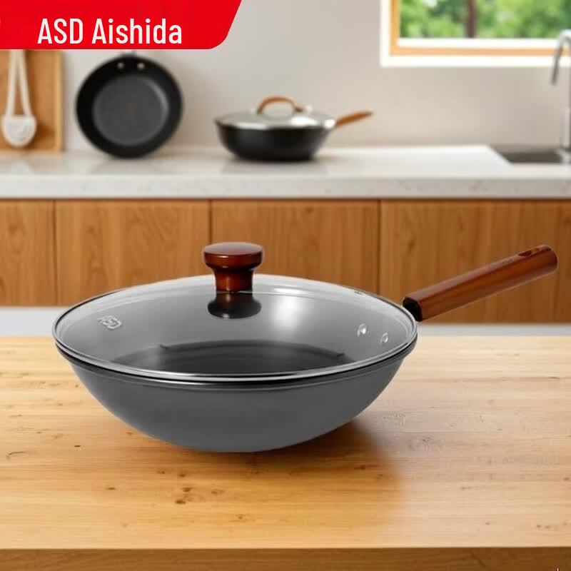 ASD 32cm Non-Stick Cast Iron Wok