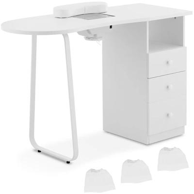 Manicure Cosmetic Desk with Dust Collector 120 X 45 Cm White